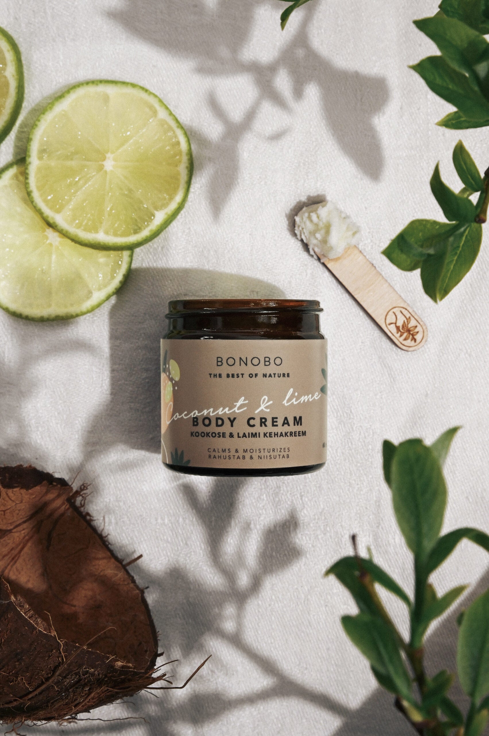 Coconut and Lime Body Cream / Calming and Moisturizing