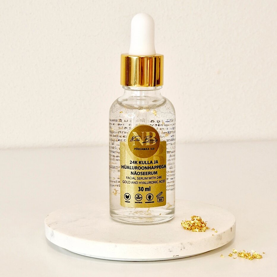 24K Gold and Hyaluronic Acid Face Serum, 30ml